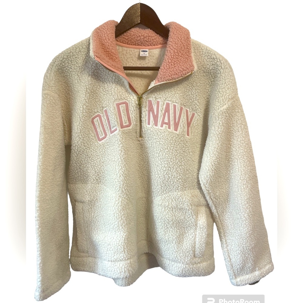 Old Navy Quarter Zipper Sherpa Sweatshirt
